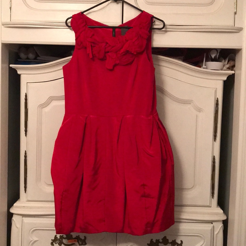 Red party dress